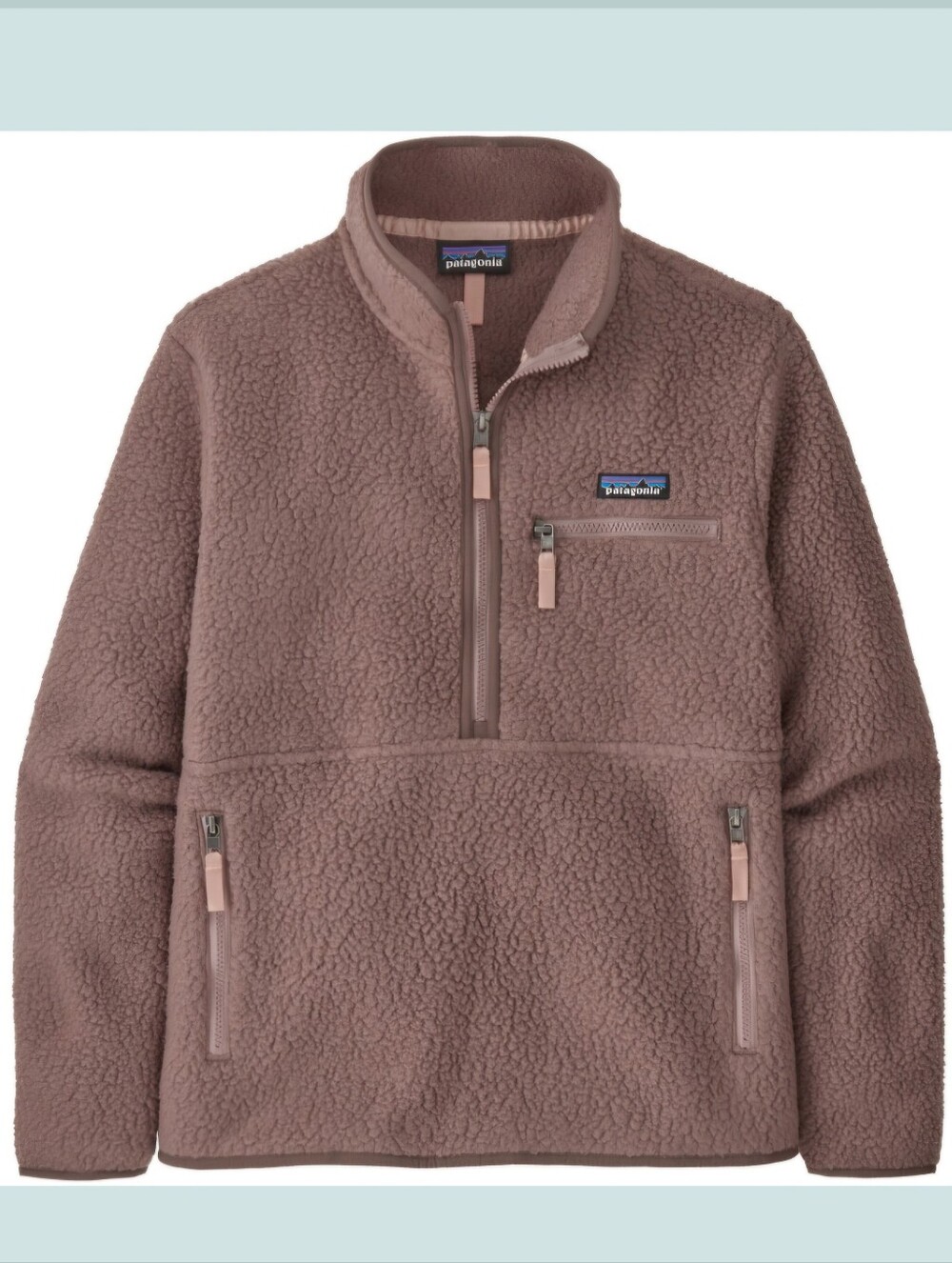 Patagonia Women's Retro Pile Fleece Marsupial Pullover Dusky Brown Large Sherpa